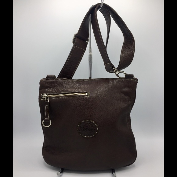 Roots Side Saddle Brown Leather Crossbody Bag - Picture 2 of 16